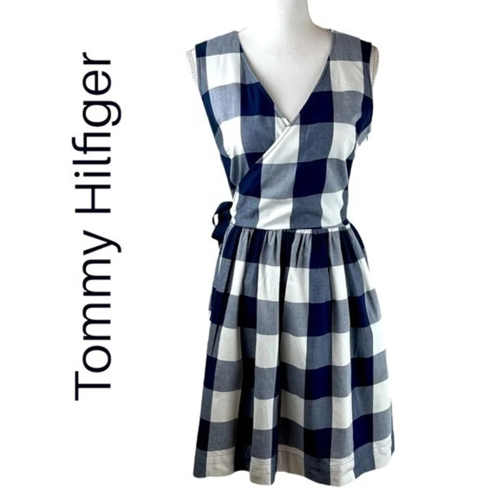 Tommy Hilfiger Plaid 100% Cotton Full Skirt Dress NWOT